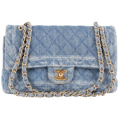 chanel denim chain bag|real chanel denim bag.